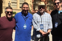 Lee with authors Brett Battles, Mark Haskell Smith, and Paul Tremblay at the Los Angeles Times Festival of Books 2015