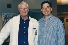 Lee and Peter Graves on the set of Diagnosis Murder