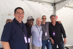 Lee with Eric Jerome Dickey, Chris Farnsworth, Gregg Hurwitz and Daniel Suarez at the LA Times Festival of Books 2017