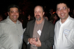 Tod Goldberg, Daniel Woodrell and Lee Goldberg at the Los Angeles Times Festival of Books