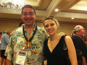 Lee with SNL actress Kate McKinnon at the Big Island Film Festival 2013