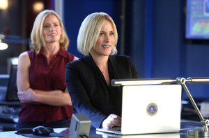 Patricia Arquette, right, stars in CSI: Cyber, a backdoor pilot which aired on CSI, which features Elisabeth Shue (left)