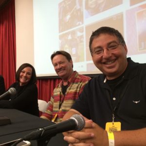 Marcia Clark, T. Jefferson Parker and me on a panel at the Los Angeles Times Festival of Books