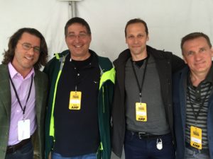 Barry Eisler, me, Gregg Hurwitz and James Rollins