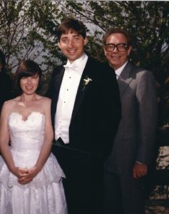 Valerie, me and Michael on my wedding day ... 26 years ago.